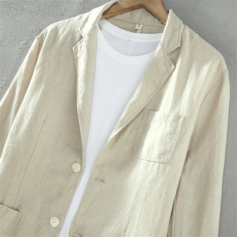 Casual Pure Linen Suit Jacket