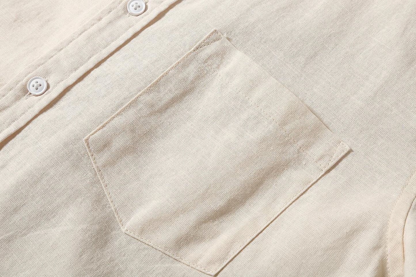 Loose Fit Linen Short Sleeve Shirt