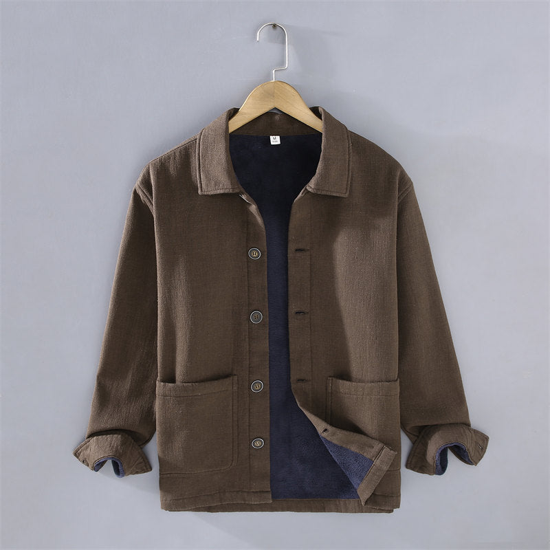 Ramie Fleece Long Sleeve Jacket